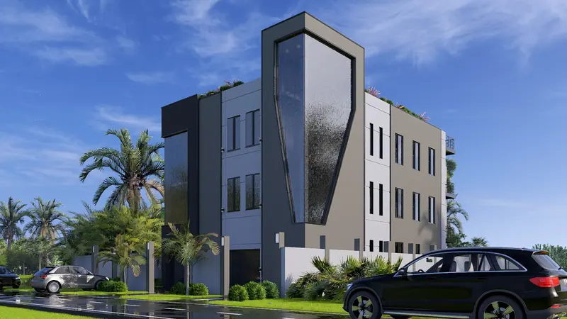 Providence Three-Storey Commercial Building — 3D view